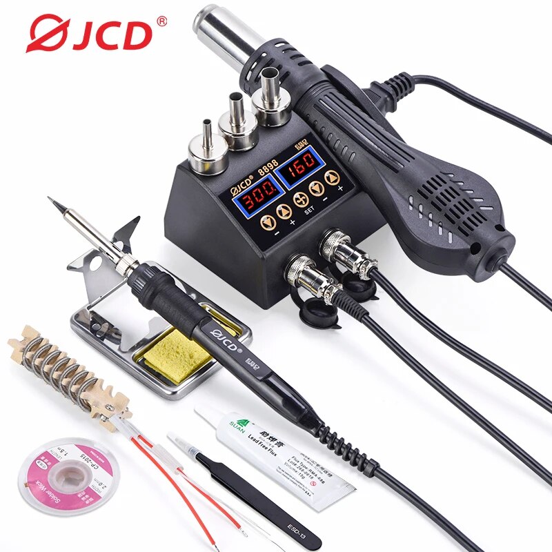 2 In 1 Soldering Rework Station 750W - JCD 8898 lehimleme İstasyonu 750W 2