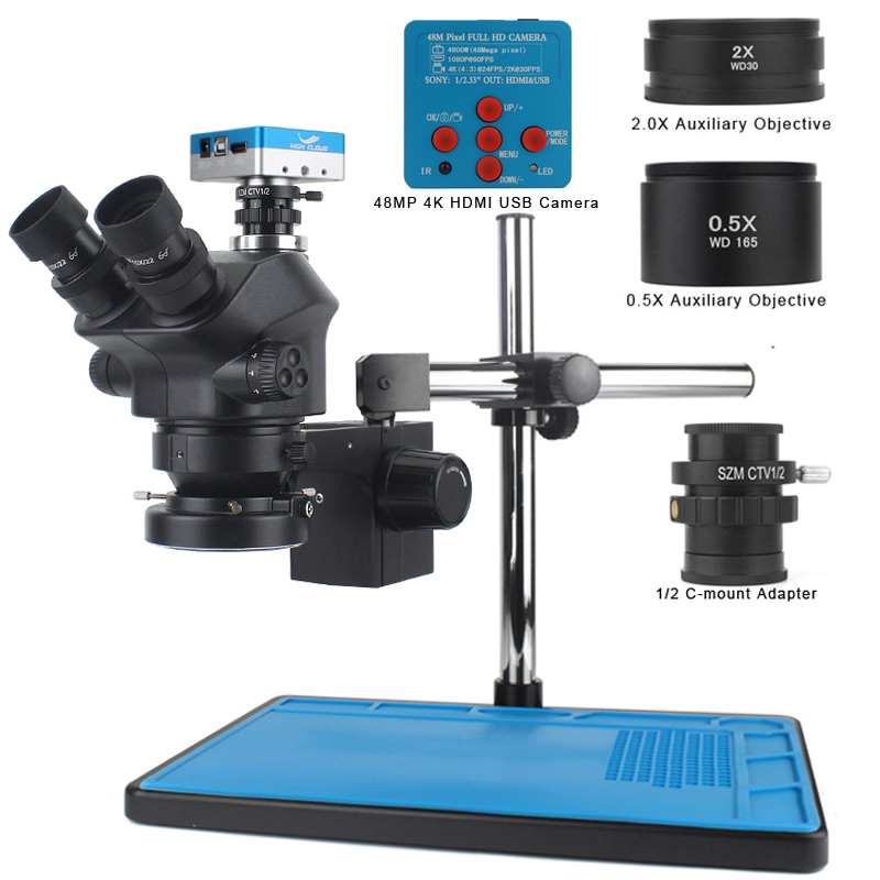 Simul-Focal Industrial Microscope 4K Hdmi - 48MP 4K HDMI USB Video Kamera