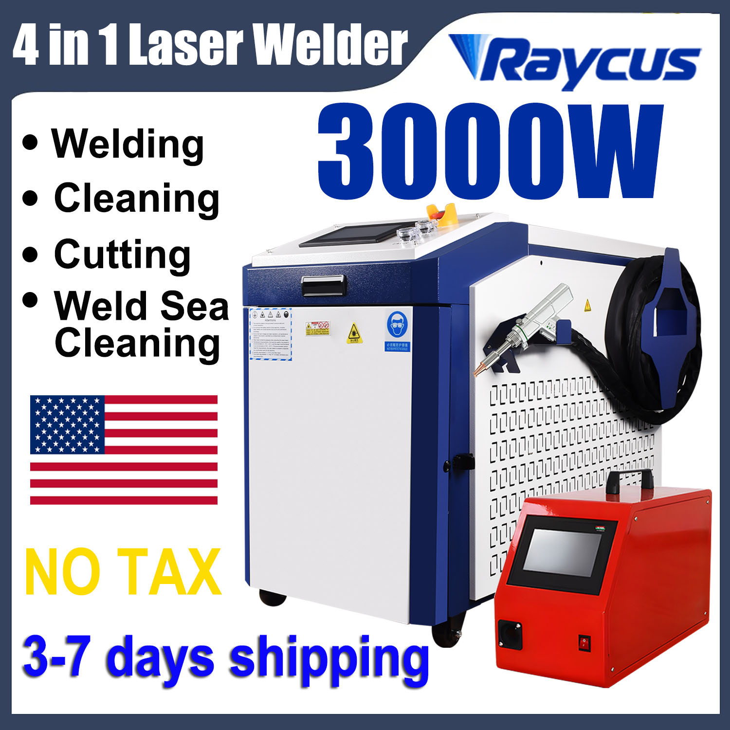 Laser Soldering Machine Handheld - Raycus 3000W El Tipi 4'ü 1