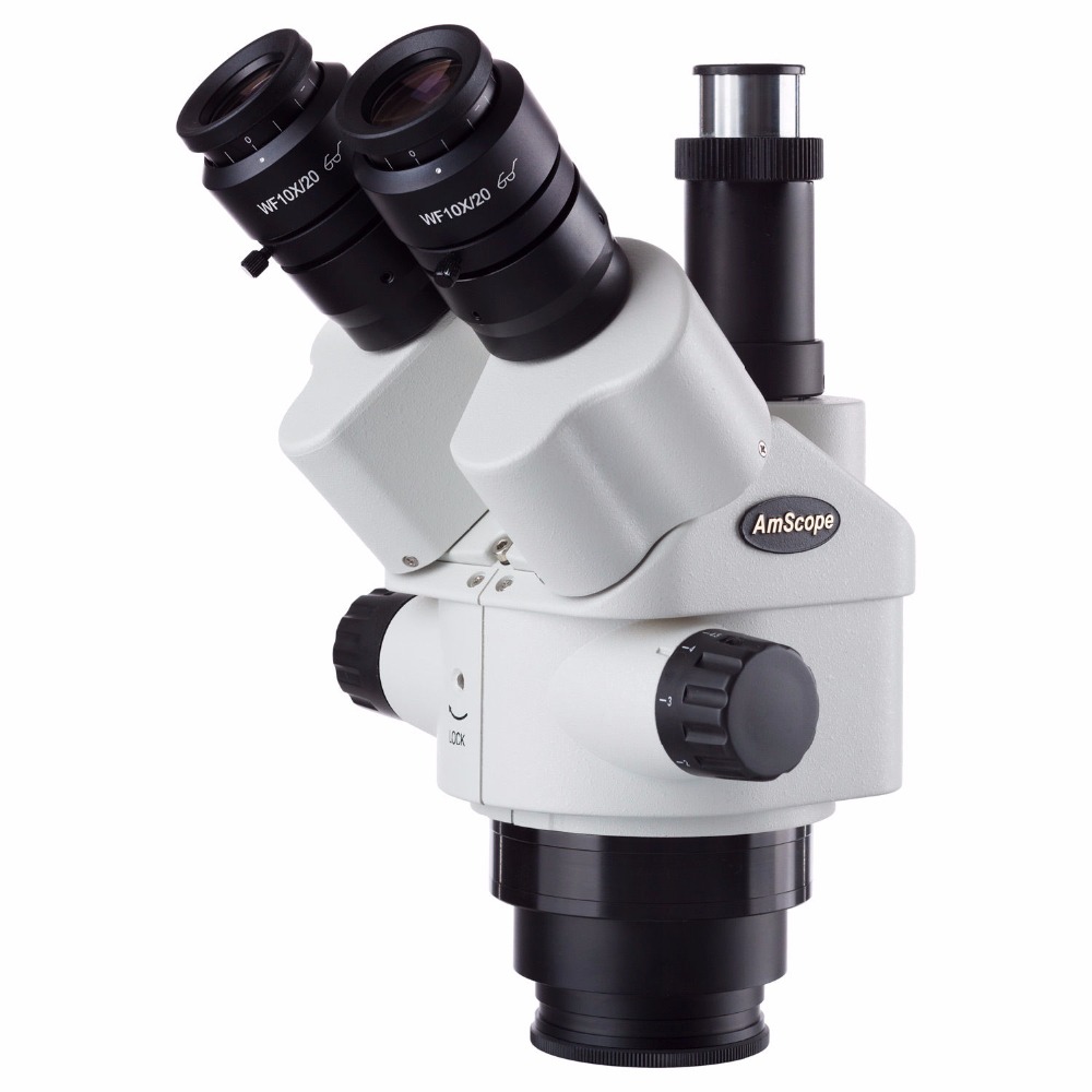 Trinocular Stereo Microscope 7X-45X - AmScope 7X-45X Simul-Focal Trinoküler Yakınlaştırmalı Stereo