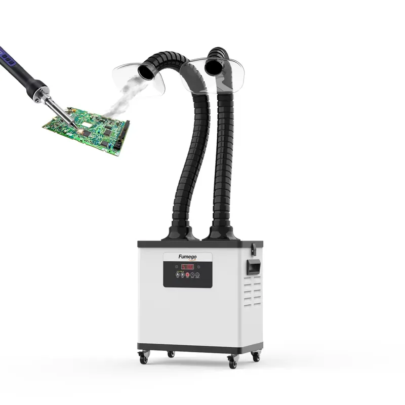 Fume Extractor Soldering Dual Arm - DX1002 Çift Kollu 200W Duman Emici