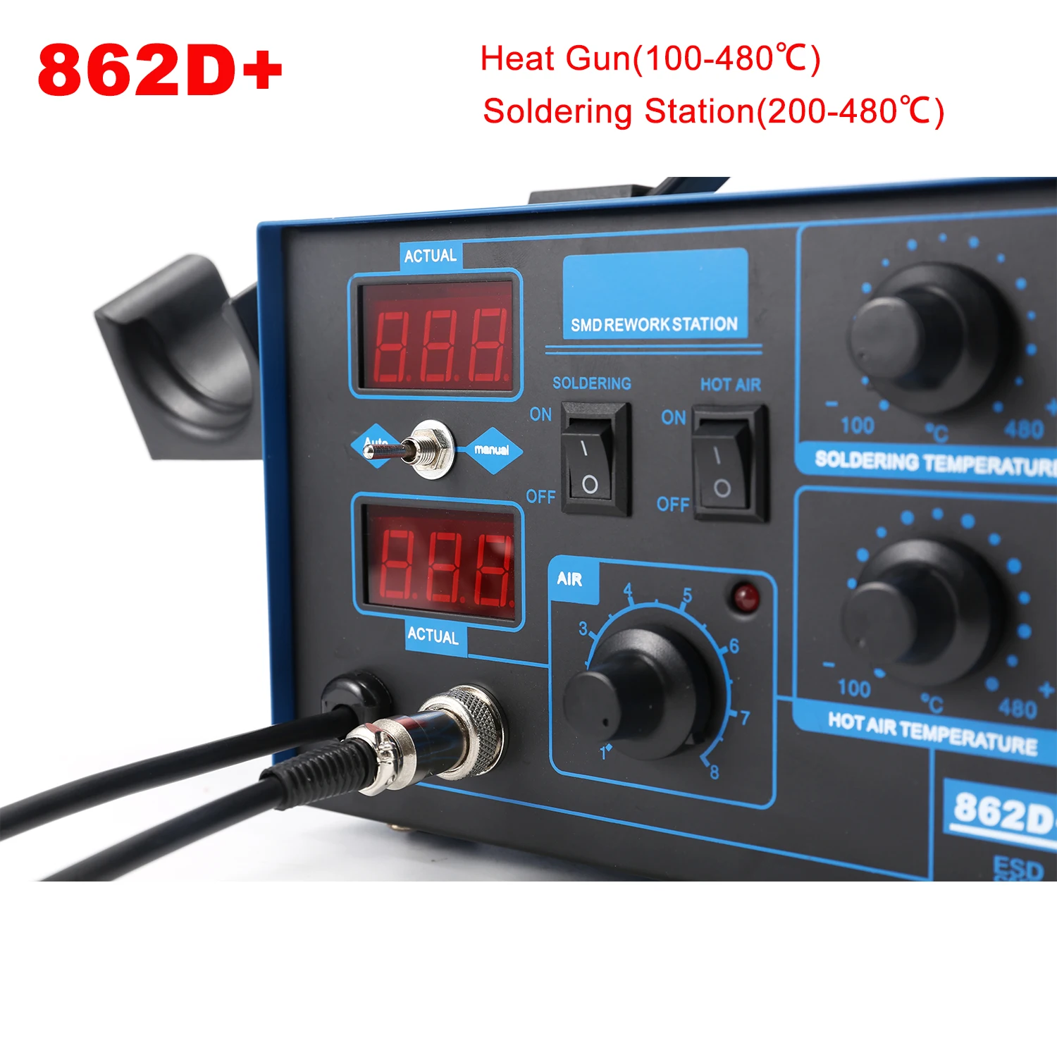 862D+ Lehimleme İstasyonu 2'si - 2 In 1 Soldering Rework Station 750W incelemesi ve fiyatı