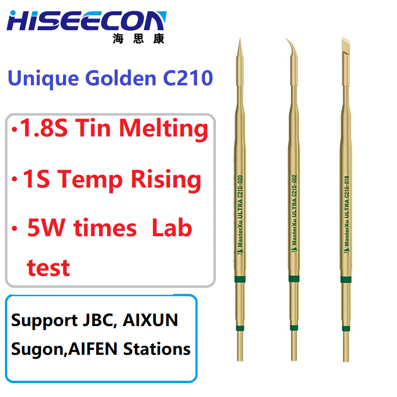 2 adet altın C210 havya ucu JB - C210 Precision Soldering Station incelemesi ve fiyatı