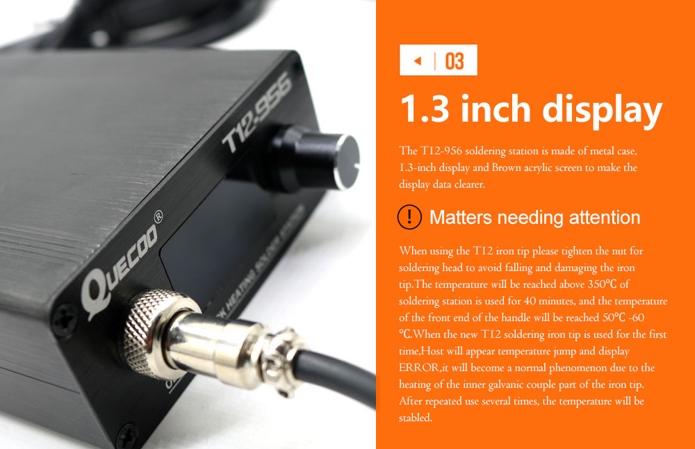 QUECOO T12-956 Lehimleme Dijit - T12 Soldering Station Oled incelemesi ve fiyatı