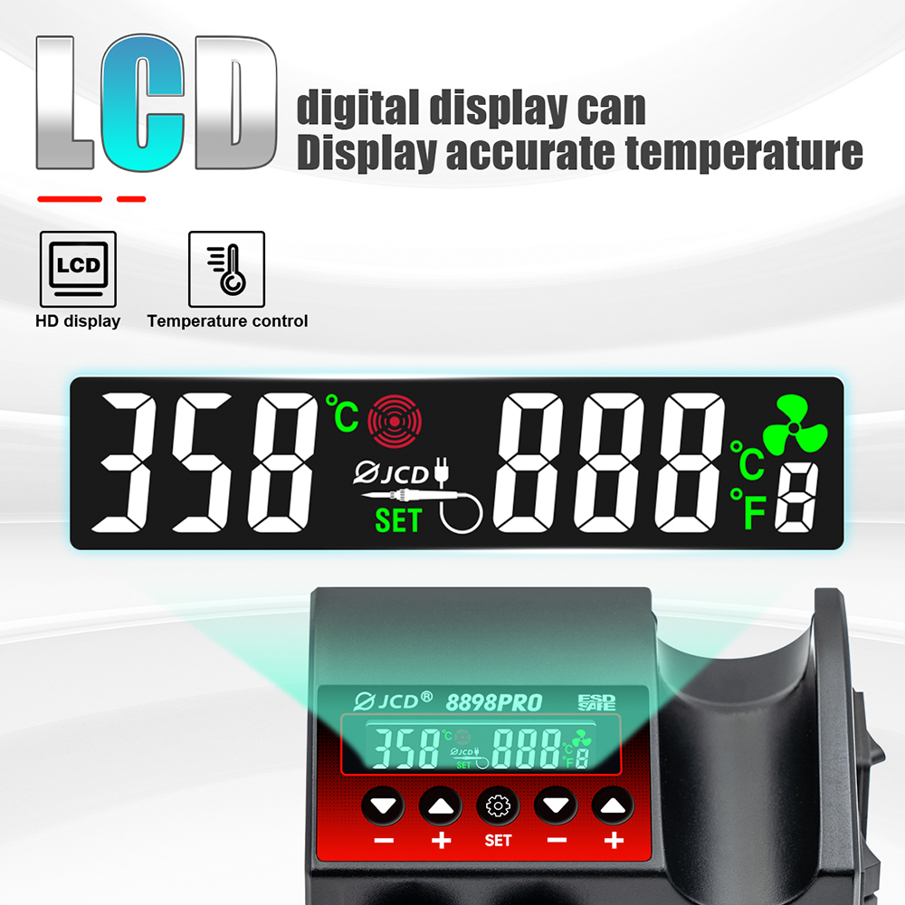 JCD 8898Pro 2 in 1 Lehimleme İ - 2 In 1 Soldering Rework Station 750W incelemesi ve fiyatı